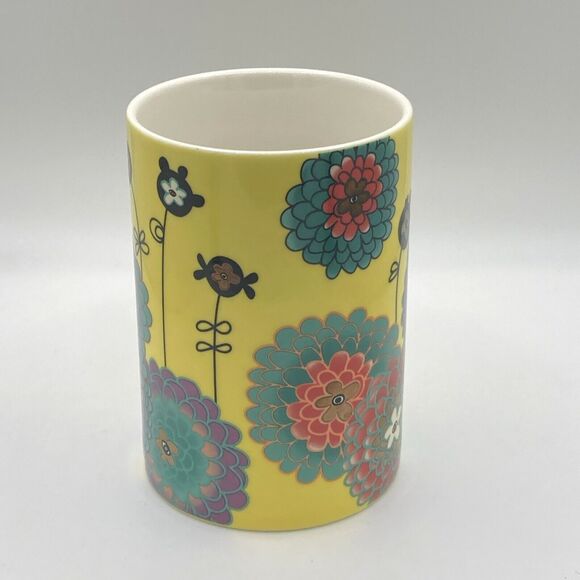 Pylones Crea Crea Design Bright Yellow Flower Floral Ceramic Coffee Mug‎ Cup - Picture 2 of 7